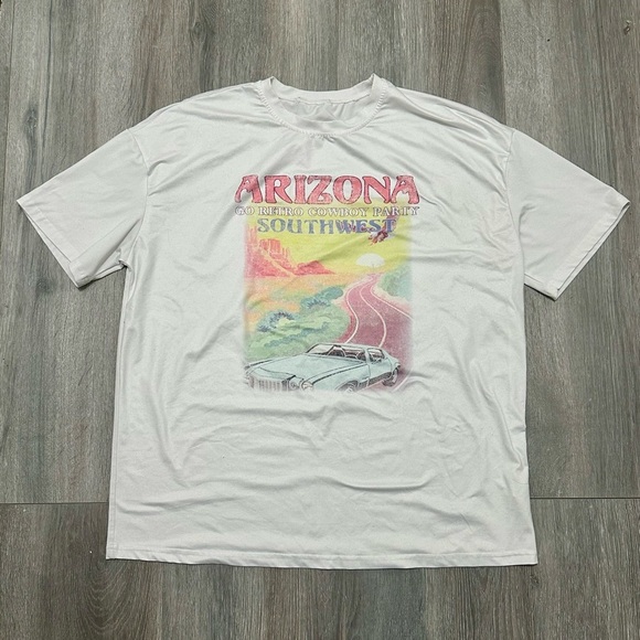 White Arizona Sunset Graphic Tee - Picture 2 of 2